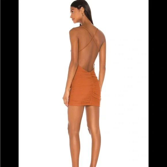 Superdown Sonora Cross Back Dress in Mocha - Picture 4 of 4